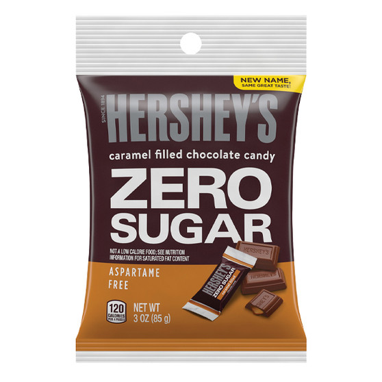 Hershey's Sugar-Free Miniature Caramel-Filled Chocolate Bars - 12ct Display Box