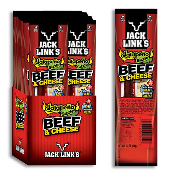 Jack Link's Beef and Cheese Combo Packs - Jalapeno Sizzle - 16ct Display Box
