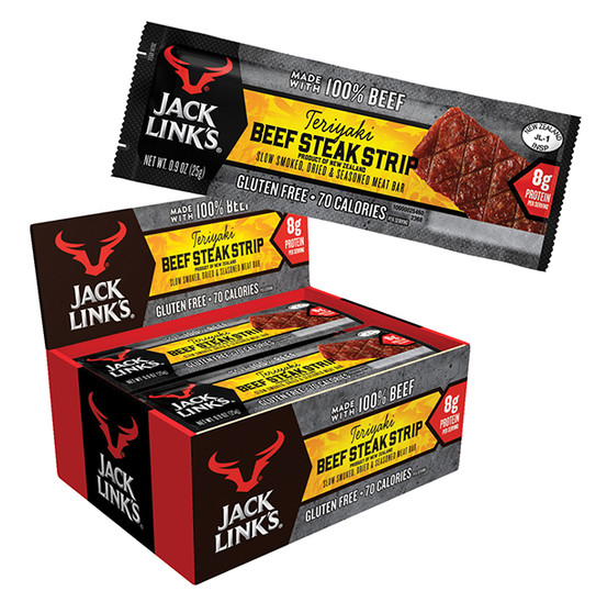 Jack Link's Beef Steak Strips - Teriyaki - 12ct Display Box