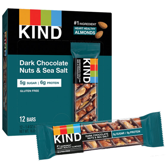 Kind Bars - Dark Chocolate Nuts and Sea Salt - 12ct Display Box
