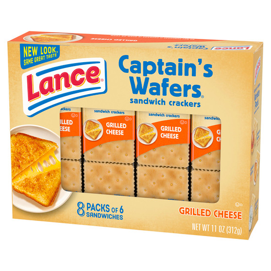 Lance Captain's Wafers Cracker Sandwiches - Grilled Cheese - 8ct Display Box