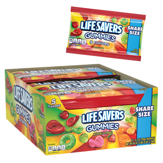 LifeSavers Gummies Share Size - 5 Flavors - 15ct Display Box