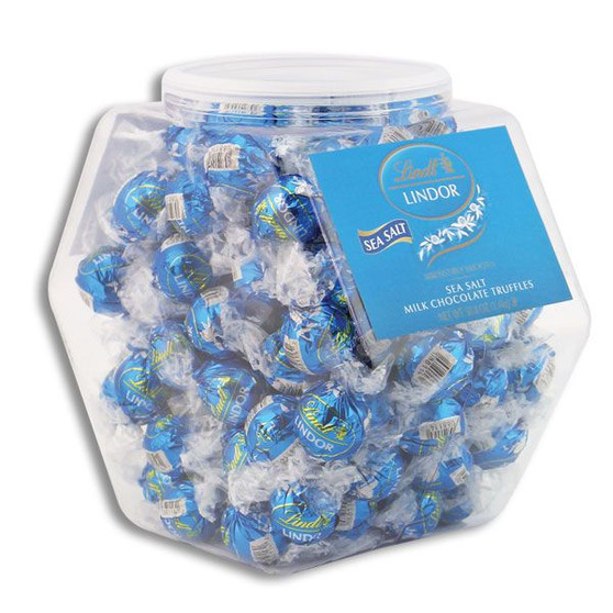 Lindt Lindor Truffles - Sea Salt and Milk Chocolate - Bulk Display Tub