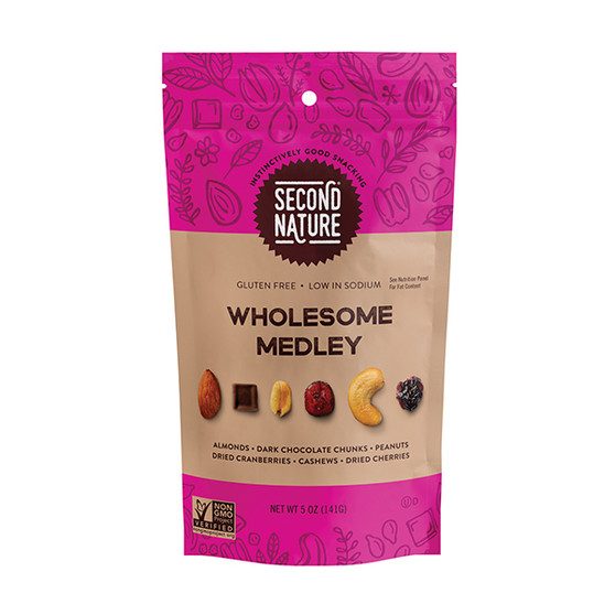 Second Nature Snacks Resealable Bags - Wholesome Medley - 12ct Display Box
