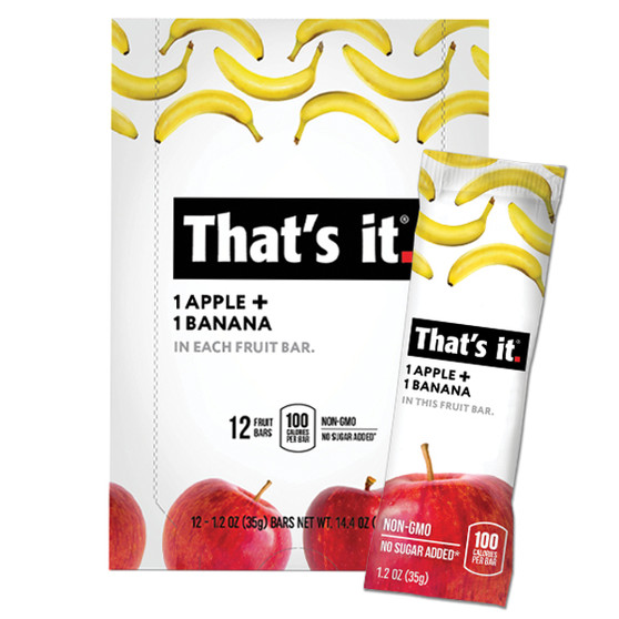 That's It Fruit Bars - Apple and Banana - 12ct Display Box