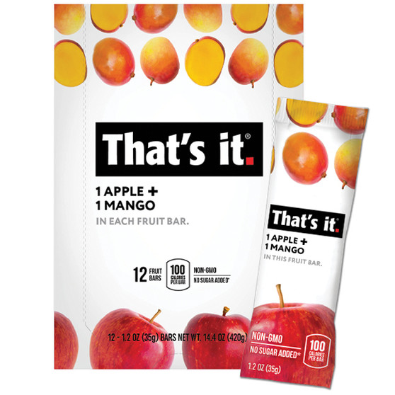 That's It Fruit Bars - Apple and Mango - 12ct Display Box