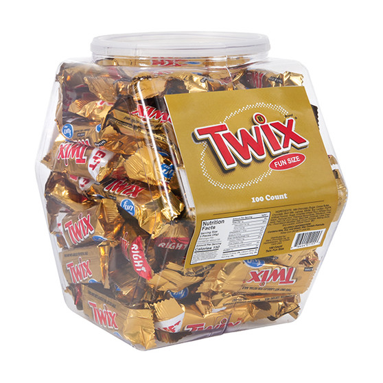 Twix Fun Size Candy Bars - Bulk Display Tub