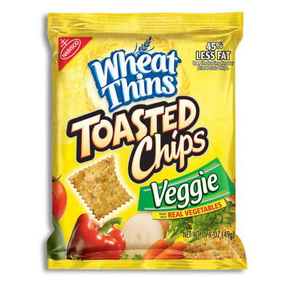 Wheat Thins Veggie Toasted Chips - 1.75 Ounce Bags