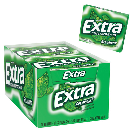 Wrigley's Extra Gum - Spearmint - 10ct Display Box