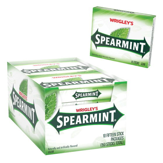 Wrigley's Spearmint Gum - 10ct Display Box