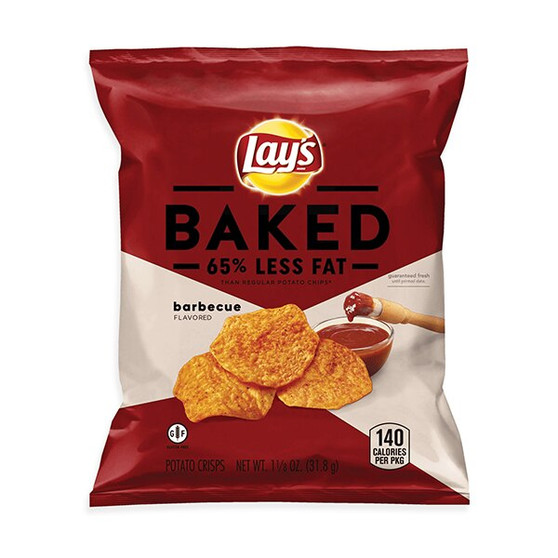 Baked Lay's Barbecue Chips - 1.125 Ounce Bags - 12ct Box