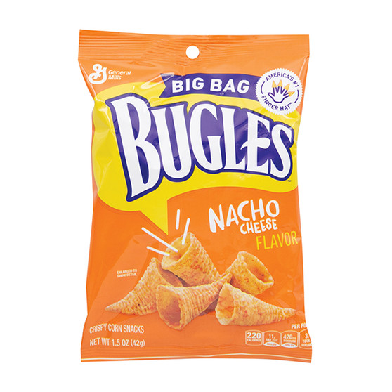 Bugles Big Bag - Nacho Cheese - 1.5 Ounce Bags - 12ct Box