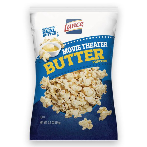 Lance Movie Theater Butter Popcorn - 3.5 Ounce Bags - 16ct Box