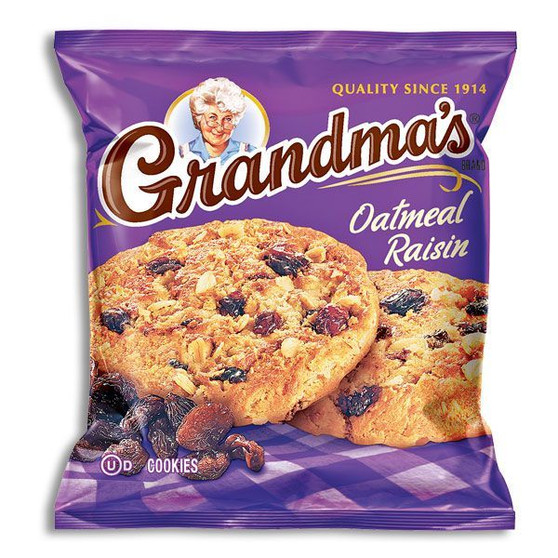 Grandma's Brand Cookies - Oatmeal Raisin - 2.5 Ounce Bags - 12ct Box