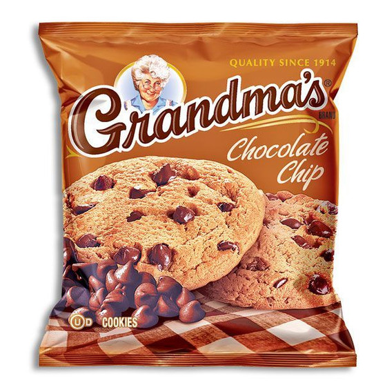 Grandma's Brand Cookies - Chocolate Chip - 2.5 Ounce Bags - 12ct Box