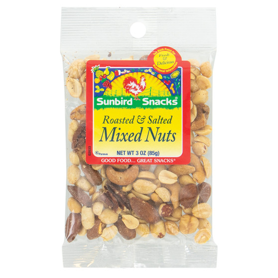 Sunbird Snacks - Roasted and Salted Mixed Nuts - 12ct Box