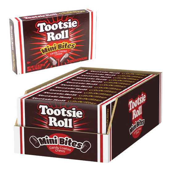 Theater Box Candy - Tootsie Roll Mini Bites - 12ct Display Box