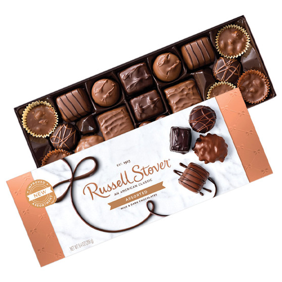 Russell Stover Assorted Milk and Dark Chocolate Gift Box - 6ct