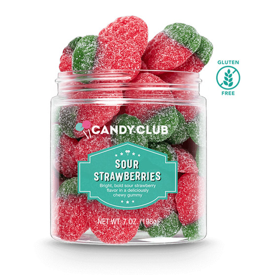 Candy Club - Sour Strawberries - 7oz - 6ct