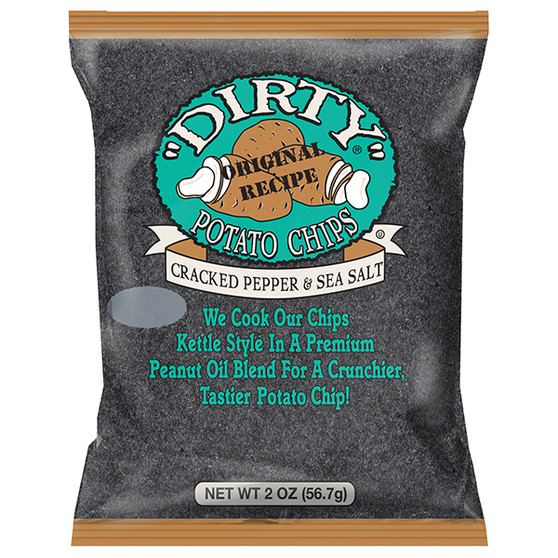 Dirty All Natural Potato Chips - Cracked Pepper& Sea Salt - 2 Ounce Bags - 12ct
