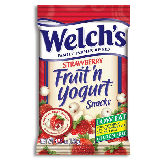 Welch's Fruit 'n Yogurt Snacks - Strawberry - 4.25 Ounce Bags - 12ct Box