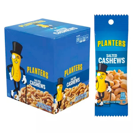 Planters Salted Cashews - 18ct Display Box