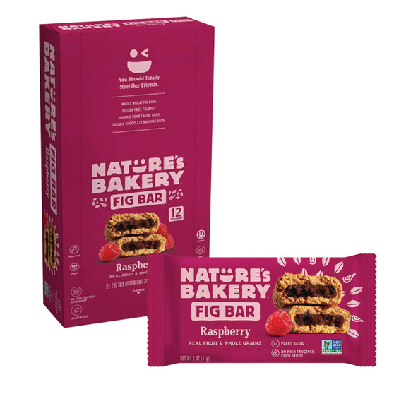 Nature's Bakery Wheat Fig Bars - Raspberry - 12ct Display Box