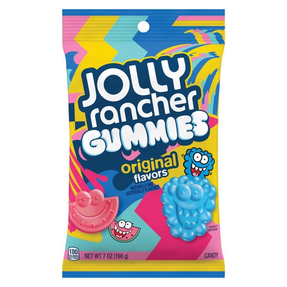 Jolly Rancher Gummies - Original Flavors - 7oz Bag - 12ct Display