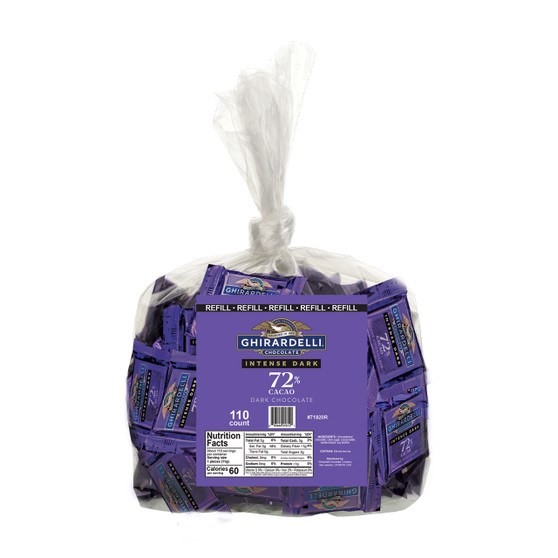 Ghirardelli Squares - Intense Dark Chocolate - Bulk Bag - 110ct