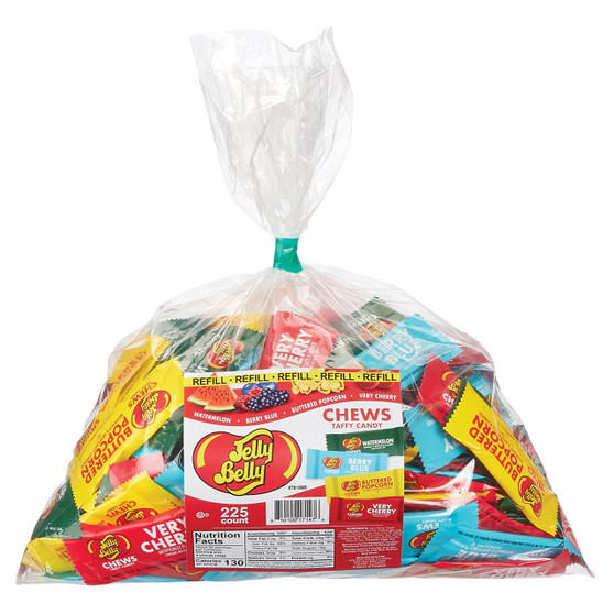 Jelly Belly Chews Taffy Candy - Bulk Bag - 225ct