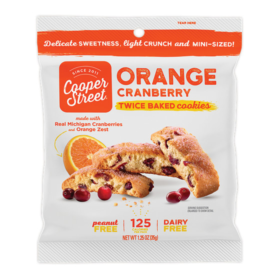 Cooper Street Orange Cranberry Crunch Twice-Baked Cookies - 1.25oz