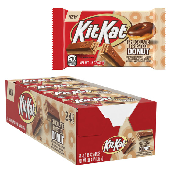 Kit Kat Chocolate Frosted Donut Candy Bar - 24ct Display Box