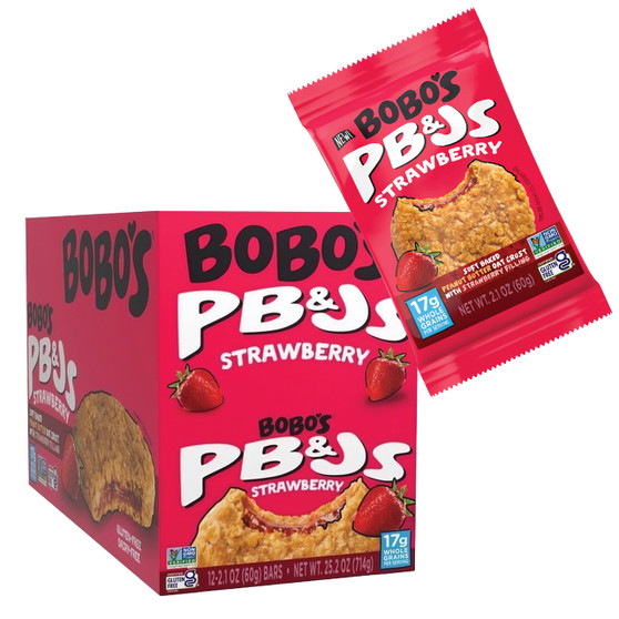 Bobo's Oat Bars - Strawberry Peanut Butter & Jelly - 12ct Display Box
