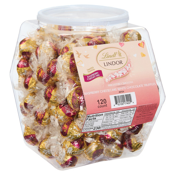 Lindt Lindor Truffles - Raspberry Cheesecake - Bulk Display Tub - 120ct