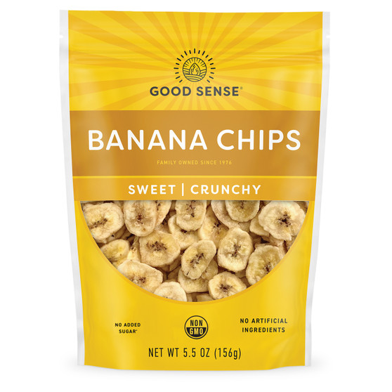 Good Sense Dried Banana Chips - 5.5oz Bag - 12ct