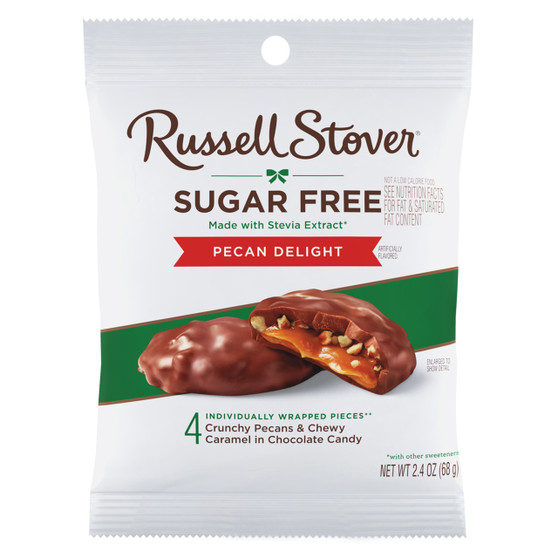 Russell Stover Sugar-Free Pecan Delights – 2.4oz Bags (10ct Box)