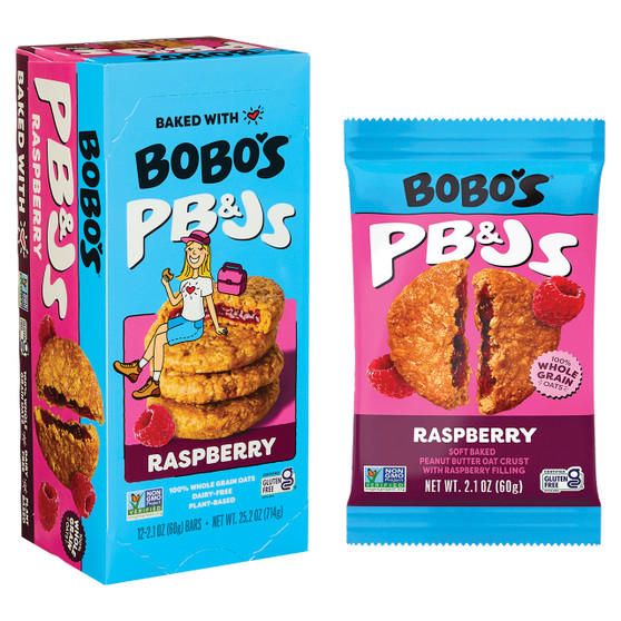 Bobo's Oat Bars - Raspberry Peanut Butter & Jelly - 12ct Display Box