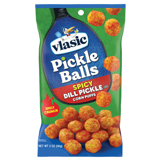 Vlasic Spicy Dill Pickle Balls Corn Puffs - 12ct Display Box