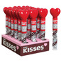 Valentine Heart Cane Filled with Hershey's Kisses - 18ct Display Box