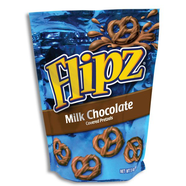 Flipz Covered Pretzels Milk Chocolate 5 Ounce Bags 6ct Box