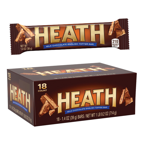 Heath English Toffee Candy Bars 18ct Display Box