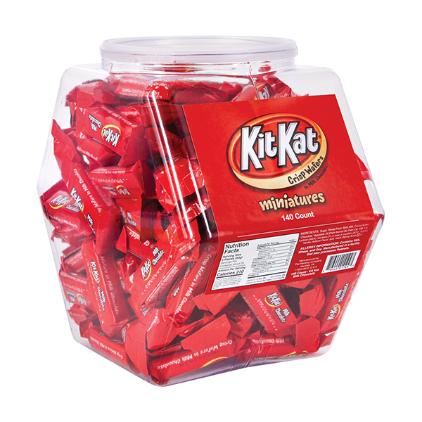 Kit Kat Miniature Candy Bars - Bulk Display Tub - 140ct