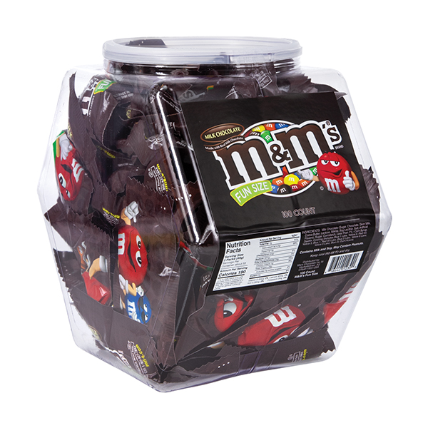 M&M's Fun Size Peanut Chocolate Candies - Bulk Display Tub