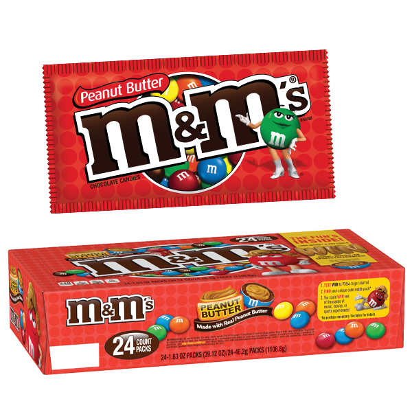 M&M's ® Peanut Chocolate Candies Sharing Size - 24 / Box - Candy Favorites