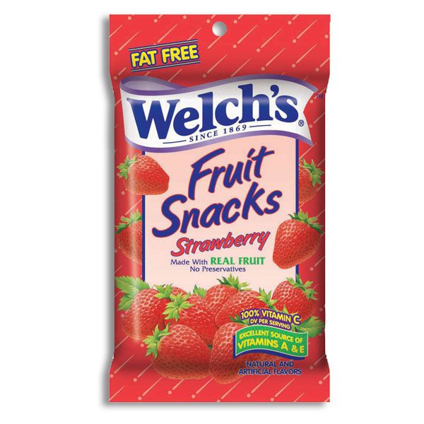Welch's Fruit Snacks Strawberry 2.25 Ounce Bag