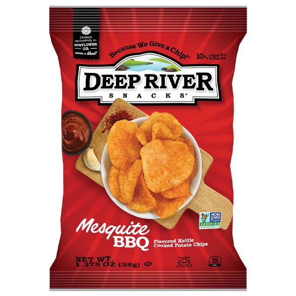 Deep River Snacks Kettle Cooked Potato Chips - Mesquite BBQ