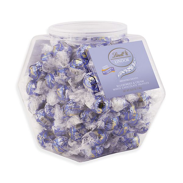 Lindt Lindor Truffles Blueberries and Cream Bulk Display Tub 120ct