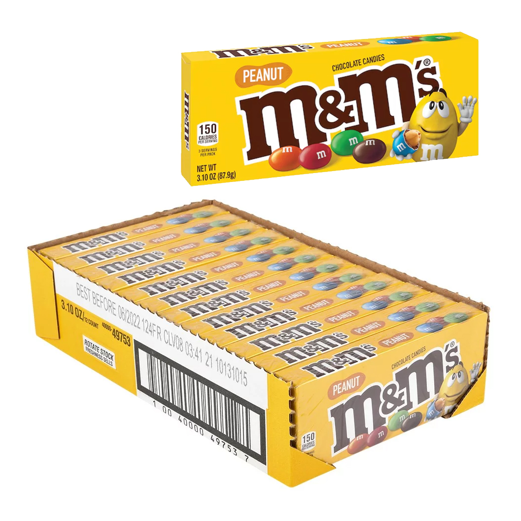 M&M's Peanut Butter Chocolate Candies - 24ct Display Box