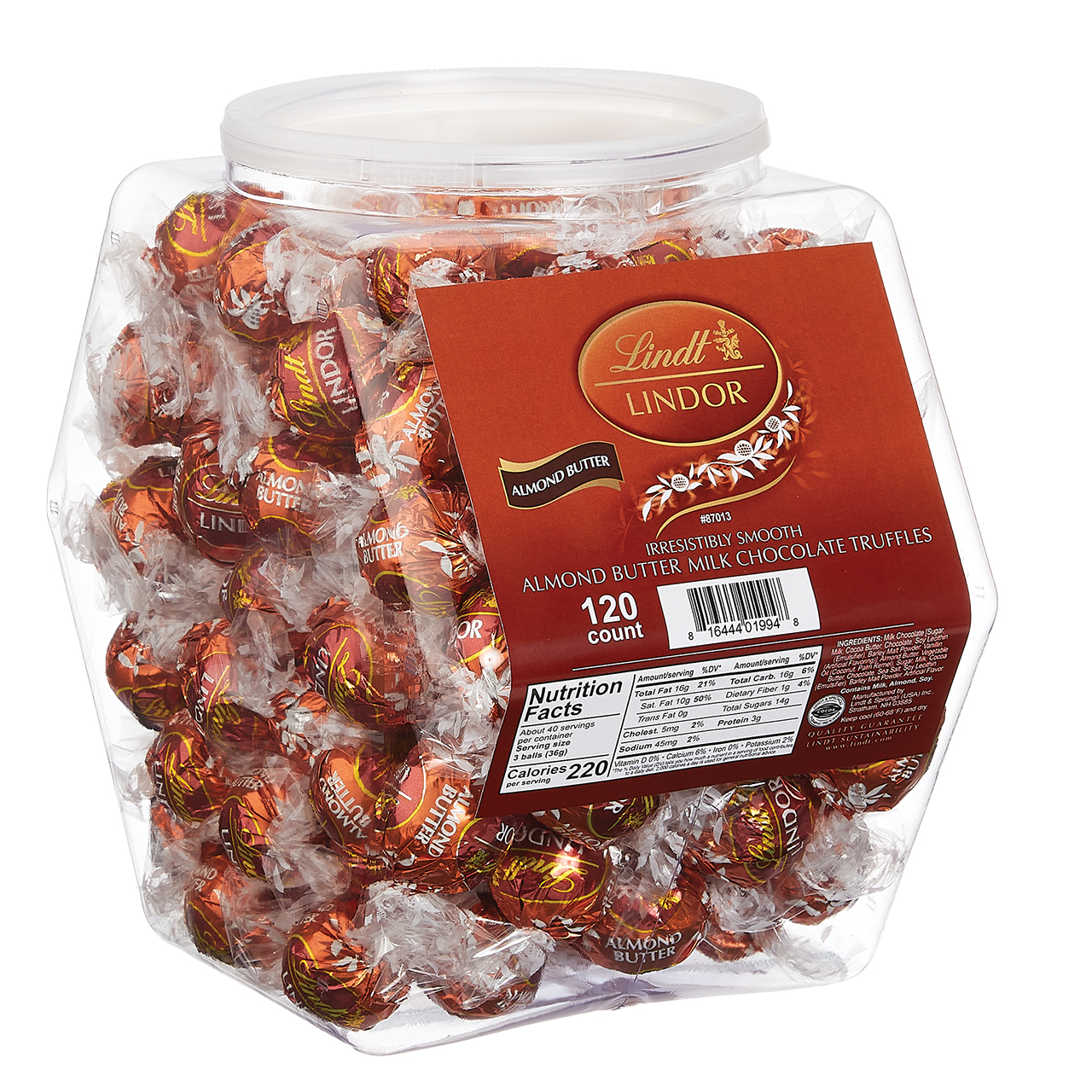 Lindt Chocolate Lindor Truffles - Milk Chocolate: 120-Piece Box