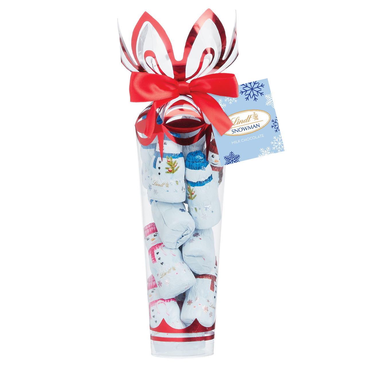 Lindt Mini Milk Chocolate Snowman Tower Gifts - 8 Count